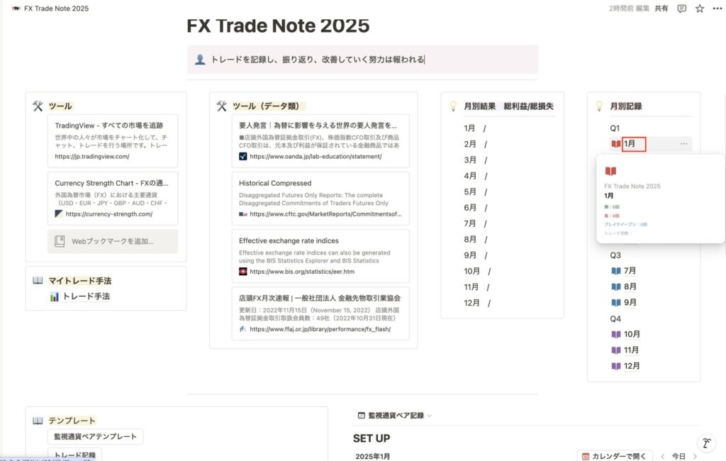 FX Trade Note2025使い方/取扱説明書