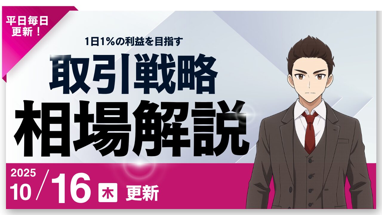 花社あきらの1日1%の利益を目指す取引戦略・相場解説｜2025年10月16日版