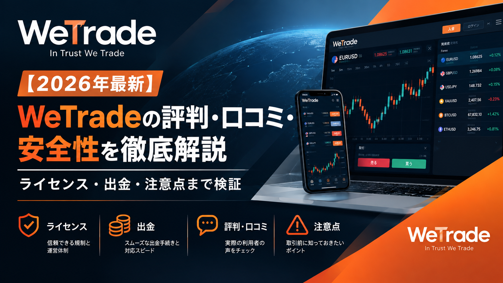 【2026年最新】WeTradeの評判・口コミ・安全性を徹底解説｜ライセンス・出金・注意点まで検証