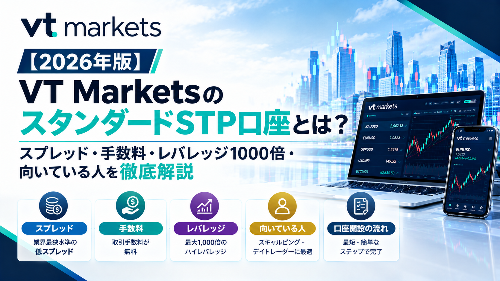【2026年版】VT MarketsのスタンダードSTP口座とは？スプレッド・手数料・レバレッジ1000倍・向いている人を徹底解説