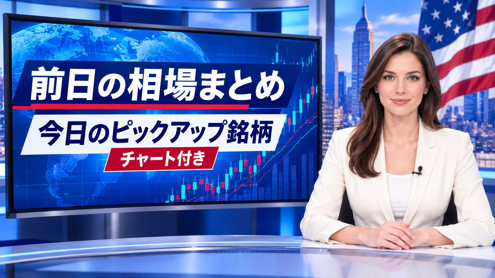 前日のマーケットまとめ ピックアップ銘柄チャート付き